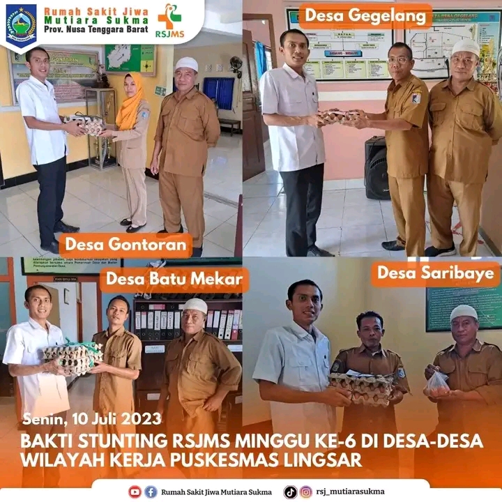 BAKTI STUNTING RSJMS MINGGU KE - 6 DI DESA - DESA WILAYAH KERJA PUSKESMAS LINGSAR
